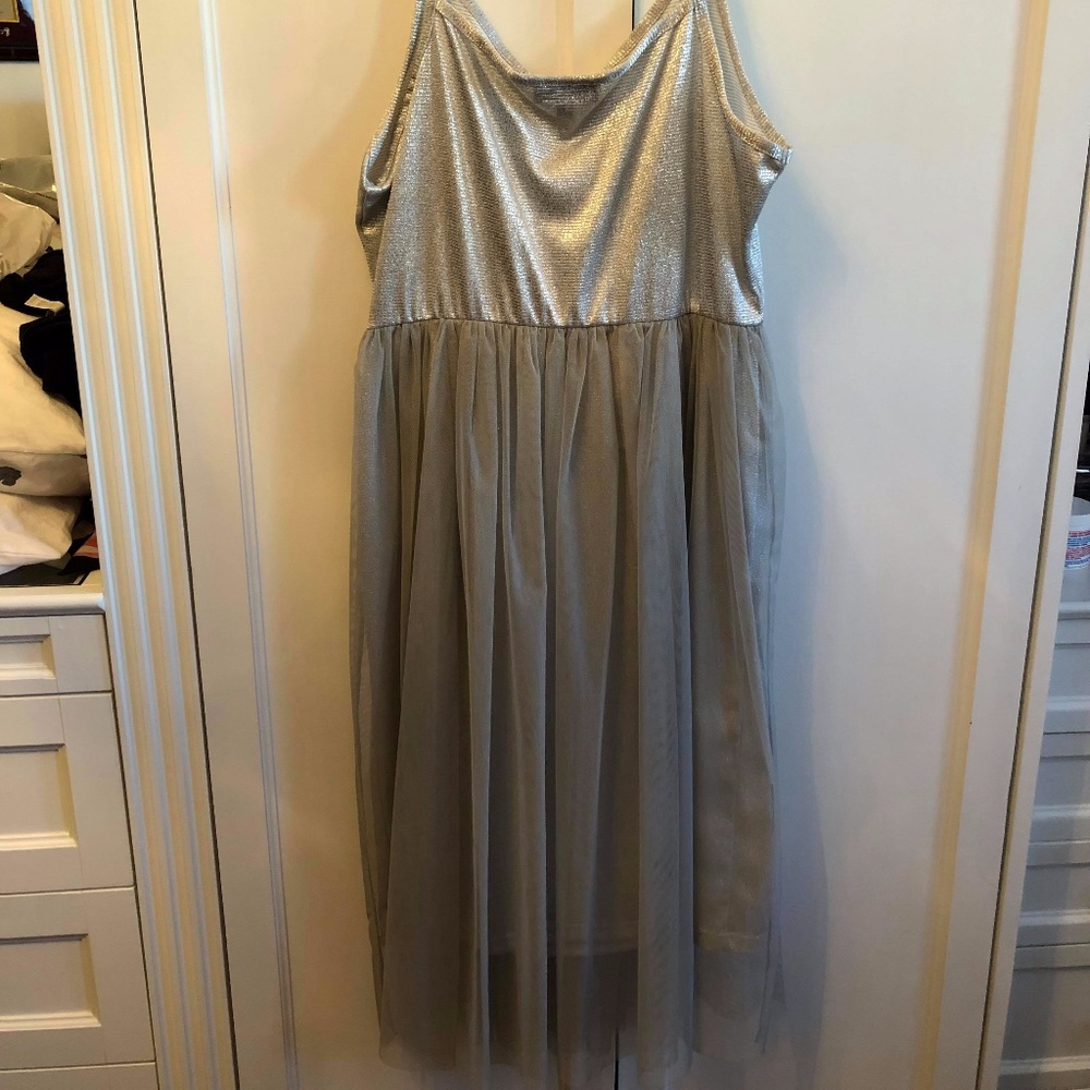 TOPSHOP Silver Dress